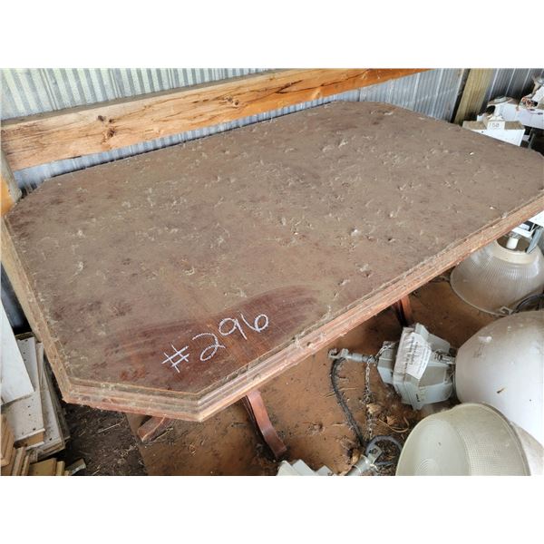 Solid wood furniture in back of van (table in shed with Lot 290)