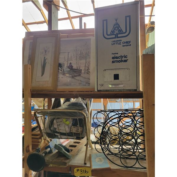 Smoker, elec. Tools, tile cutters & misc.