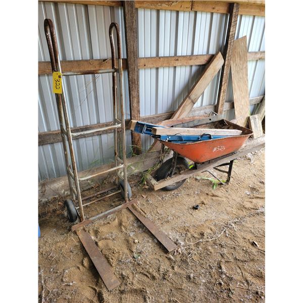 Dolly, Wheel barrow, saw horses