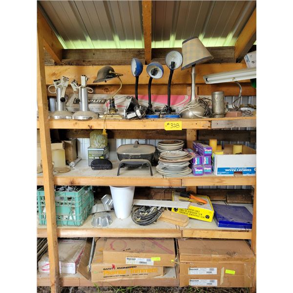 Lamps, dishes, candles, breakers, cable ford center caps