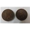Image 2 : 2 Indian Head Pennies. 2 Ore & 5 Ore Coins