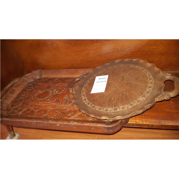 Carved Wood Trays A