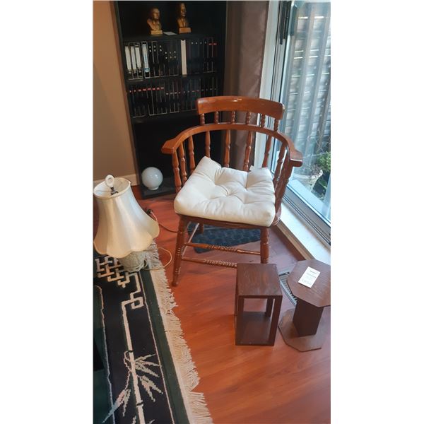 Chair, Lamp, Tables A