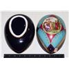 Image 2 : VINTAGE LARGE EGG SHAPE CERAMIC TRINKET BOX