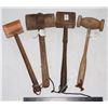 Image 1 : BUNDLE OF ANTIQUE/ VINTAGE WOODEN MALLETS