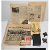 Image 1 : COLLECTION OF ANTIQUES INCLUDING 1957 NEWSPAPER,