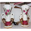 Image 2 : MATCHING PAIR OF 1940S WORRALL AT DECO GOLD TRIM