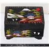 Image 1 : BLACK WOOD JEWELRY BOX WITH CONTENTS