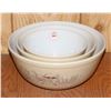 Image 1 : PYREX 3 PIECE LIGHT BROWN MIXING BOWL SET