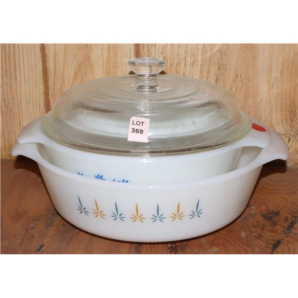 FIREKING SERVING DISH SET (SMALLER LID INCLUDED)