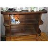 Image 1 : VINTAGE DISPLAY CABINET WITH GLASS FRONT SLIDING