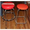 Image 1 : TWO STOOLS, CUSHIONED TOP