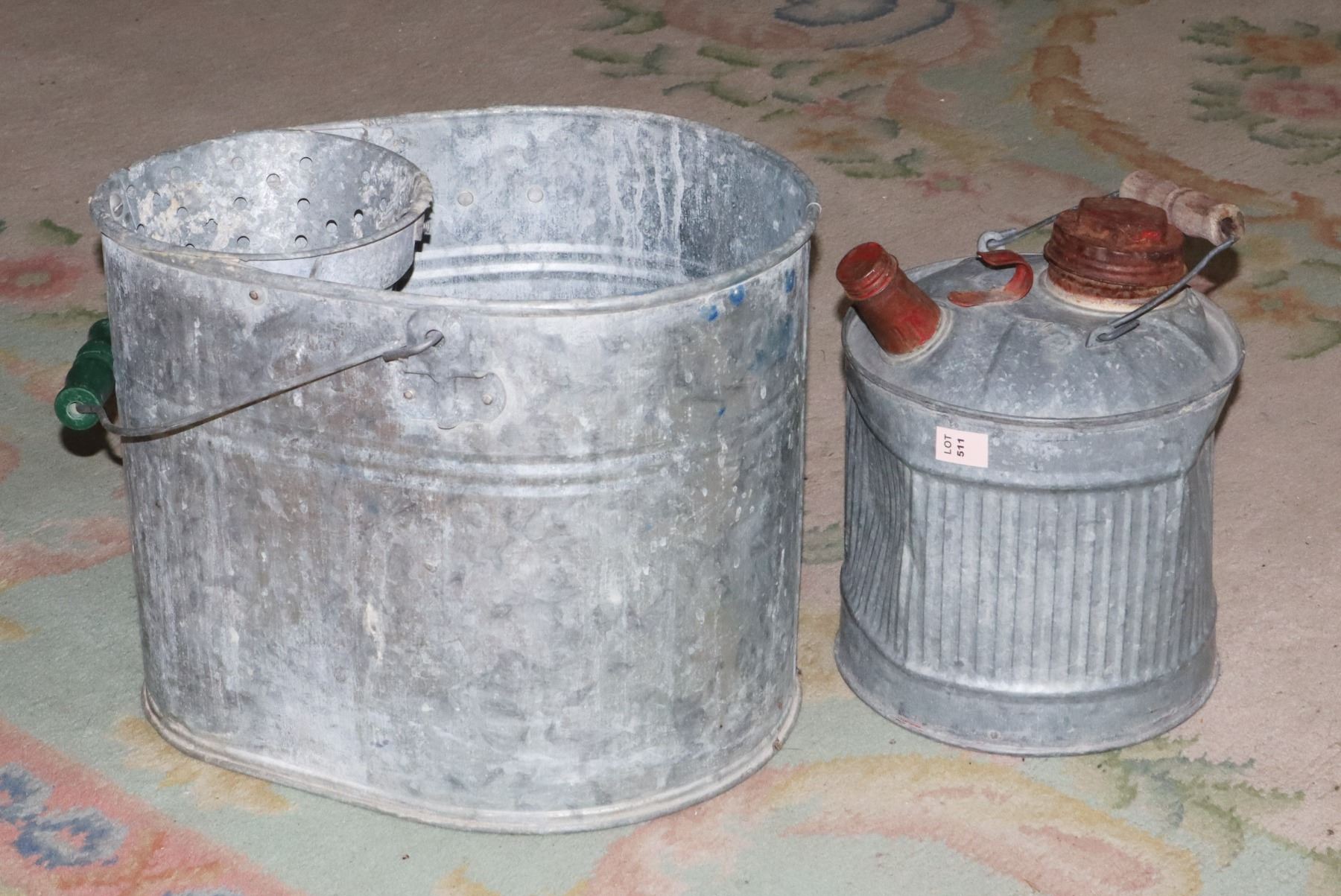 15L Pail Metal Bucket Heavy Duty Galvanied Teel BUCKET European