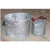 Image 1 : VINTAGE GALVANIZED STEEL MOP BUCKET AND FUEL