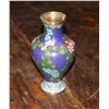 Image 2 : VINTAGE ENAMELED BRASS CLOISONNE VASE