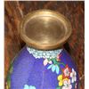 Image 3 : VINTAGE ENAMELED BRASS CLOISONNE VASE