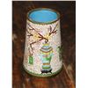 Image 2 : VINTAGE ENAMELED BRASS CLOISONNE VASE