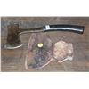Image 1 : ANTIQUE AXE HEAD WITH MODERN HATCHET