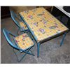 Image 1 : VINTAGE METAL CHILDS PLAY TABLE AND CHAIRS