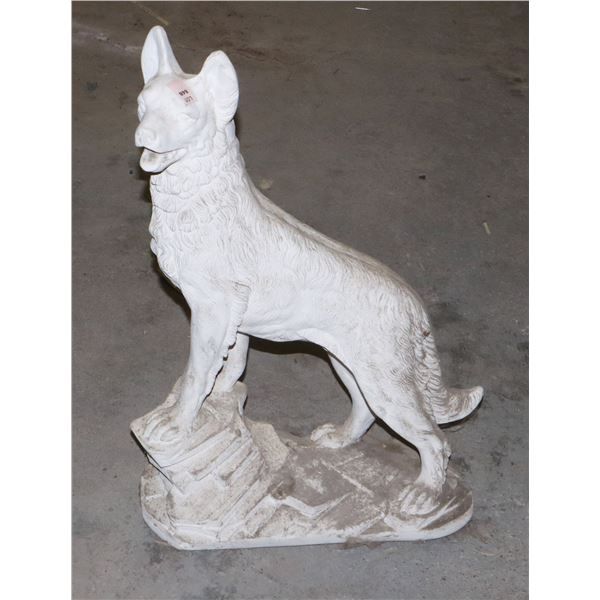 CONCRETE DOG STATUE