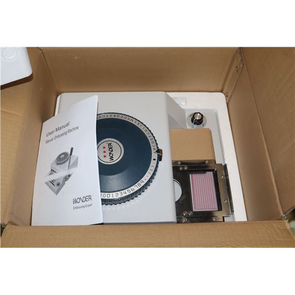 NEW MANUAL EMBOSSING MACHINE