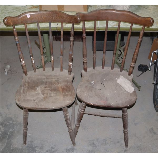 TWO MATCHING ANTIQUE CHAIRS
