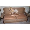 Image 1 : VINTAGE COUCH FOR RESTORATION AND ROCKING HORSE