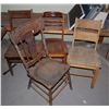 Image 1 : FOUR NON MATCHING ANTIQUE/ VINTAGE WOOD CHAIRS