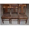Image 1 : THREE MATCHING ANTIQUE WOOD CHAIRS