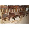 Image 1 : 5 ASSORTED ANTIQUE/ VINTAGE WOOD CHAIRS
