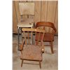 Image 1 : THREE VINTAGE KIDS CHAIRS, ONE IS A ROCKING CHAIR