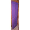 Image 2 : VINTAGE WOOD DOOR, PAINTED PURPLE ON ONE SIDE