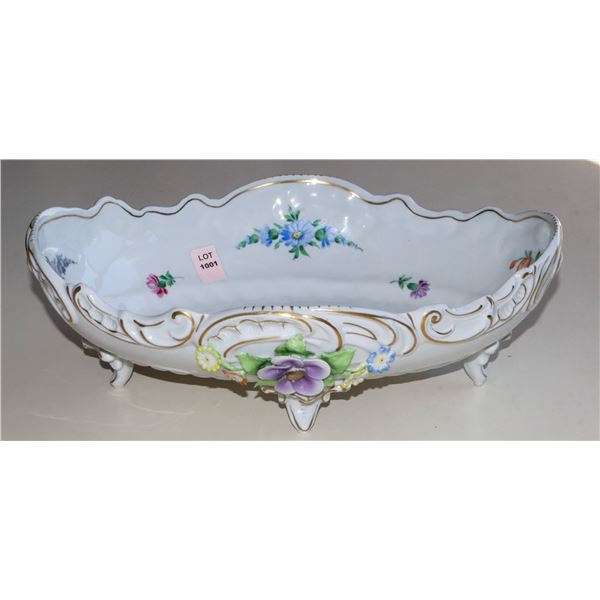 DRESDEN HAND PAINTED CENTERPIECE DISH