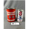 Image 1 : 2 Vintage Tins w/ Contents - Nitro 9 For Motorcycles & Spotoil
