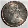 Image 2 : 1967 Queen Elizabeth 25 Cents UNC Nice Tonning