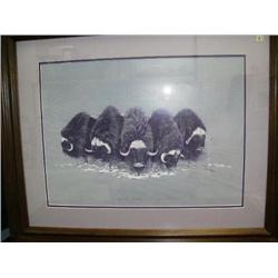 22"X16" Signed and numbered print by Easton 2/150, some damage, "New Nunuak Nomads" (22)