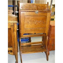American carved, drop front desk, circa 1900 (2)