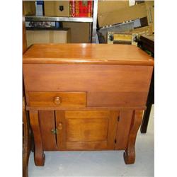 Early American pine dry sink, circa 1850, copper lined (2)