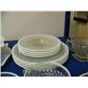Image 3 : Hobnail dessert set with 4 plate, cups/saucer, berry dish with tray, tray has small chip, creamer di