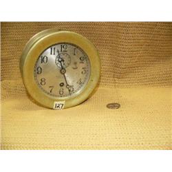 US Navy deck clock "George E. Butler, San Francisco, CA", second hand with seconds, by Chelsea Clock