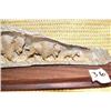 Image 3 : 7.5" relief carved mammoth bone of 3 buffalo M048 - imported (2)