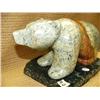 Image 3 : 10" carved soapstone bear on Alaskan jade base by Michael Scott (2)