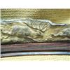 Image 3 : 13" relief carved mammoth bark with 3 running elk- imported M019  (2)