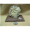 Image 1 : 3.5" antler base relief carved mother and calf moose and bird - imported (2)