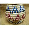 Image 2 : 4.5" grass basket by Elizabeth Muth decorated with dyed seal gut from Kipnik, AK (2)