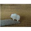 Image 3 : 2 white ivory musk ox mounted on whale bone by Robert Kokuluk of King Island (2)
