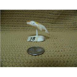2.5" fossilized ivory whale by Robert Kokuluk of King Island (2)