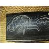 Image 2 : 5.5" scrimshawed baleen of 2 beluga whales by Robert Crumley (2)