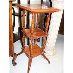 3 tiered American plant stand, circa 1880 (2)