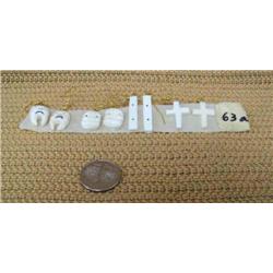 CHOICE on 3: lot of 4 ivory earrings by Mark Seeganna: Walrus, king island mask, crosses and posts w